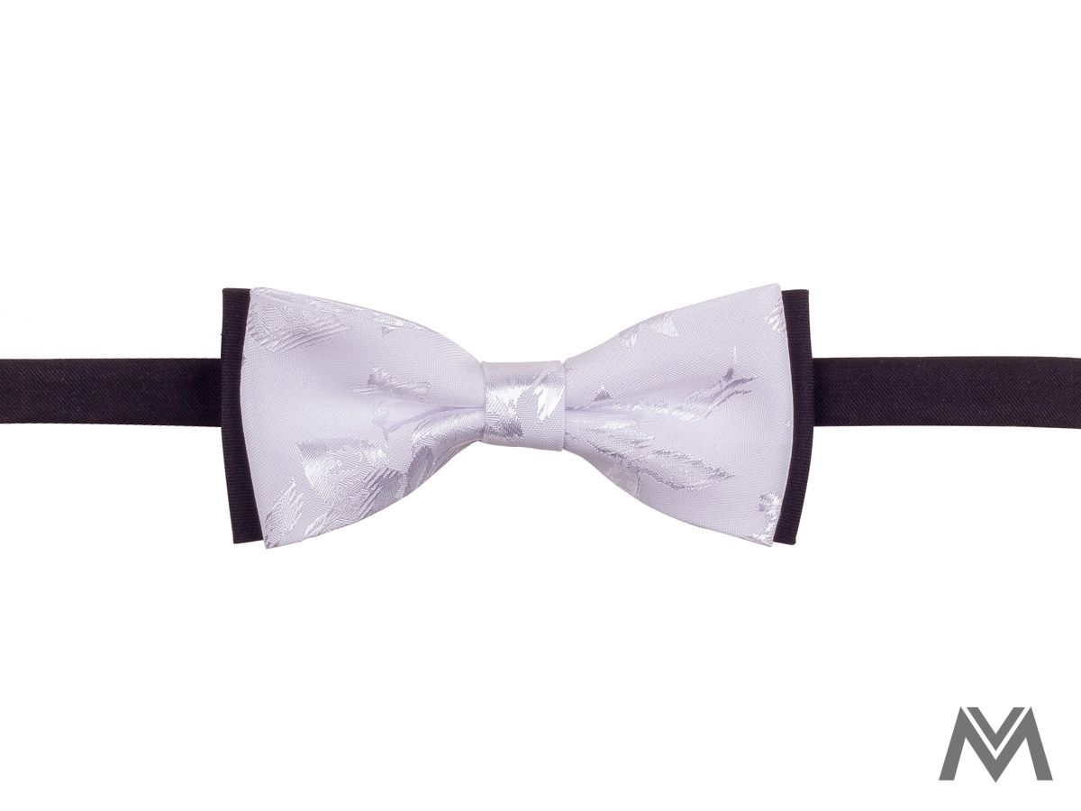 elegancka, pańska muszka, biało-czarny kolor, podwójna, trendy, ślub, bal, impreza
