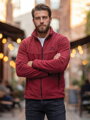 Męska bordowa bluza na zamek TOMMY LIFE