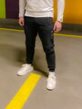 Czarne modne spodnie dresowe TOMMY LIFE