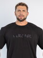 Oversize męskie czarne t-shirt VERSABE
