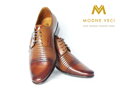 Eleganckie buty - skórzane model 218 - brązowe