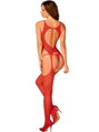 Czerwony damski erotyczny bodystocking N122