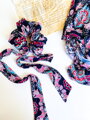 Scrunchie VSB kolorowa gumka do włosów ze wzorem mandali