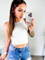 Damski letni biały croptop