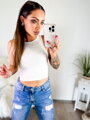Damski letni biały croptop