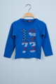 Dziecięcy t-shirt z nadrukiem niebieski