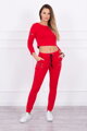 Damski dres treningowy z suwakami czerwony 8979