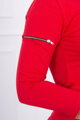 Damski dres treningowy z suwakami czerwony 8979
