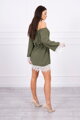 Letnie damskie sukienki z koronką 9034 ARMY zielone