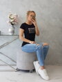 Damski t-shirt z krótkim rękawem MILANO 67838 czarny