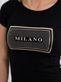Damski t-shirt z krótkim rękawem MILANO 67838 czarny