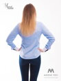 Damska koszula - Slim Fit VS-DK1602 niebieska
