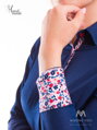 Ciemnoniebieski damski koszula Slim Fit VS-DK1604