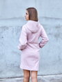 Przedłużona bluza VSB-Sophii różowa z czarną wstążką VSB