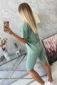 Komplet top+legginsy 9099 ciemna mięta