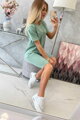 Komplet top+legginsy 9099 ciemna mięta