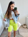Stylowe damskie szorty rowerowe w zielonym kolorze
