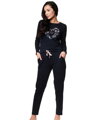 Damskie piżamo LADIES 39214 czarne