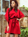 Damskie suknie imprezowe oversize 287-3 czerwone
