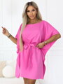 Sukienka fuksja z rękawami kimono 287-42 SOFIA