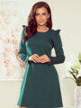 Damskie sukienki 264-1 szmaragdowo zielone