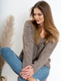 Wygodny sweter z dzianiny HESS mocca