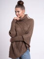 Damskie ponczo CARLA brązowe