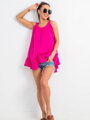 Bawełniana koszulka z falbankami BLK72-23 fuchsia