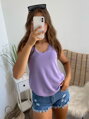 Top w pięknym kolorze lila na ramiączkach
