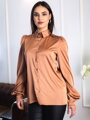 Damska elegancka bluzka VSB ELEGANT karmel