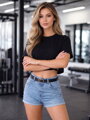 Czarny oversize VSB LILLY croptop