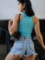 Nowoczesny damski croptop VSB LOLLY miętowy
