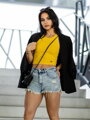 Letni damski VSB LOLLY croptop dark-yellow