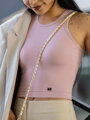 Damski crop top VSB LOLLY powder pink