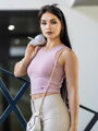 Damski crop top VSB LOLLY powder pink