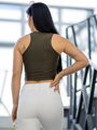 Croptop damski VSB SIDESKIN khaki