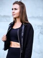 Crop Top bluza do pasa VSB LEA bordowy