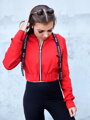 Crop Top bluza do pasa VSB LEA red
