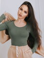 Damska koszulka z długim rękawem VS-DN 1902 LENA oliwkowa