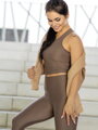 Damski top VSB SIDESKIN brown