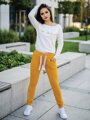 Damski dres dresowy VSB11 musztardowy + kremowy