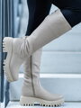 Damskie buty ze skóry naturalnej GRASSO cappucino