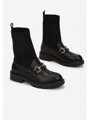 Damskie niskie buty w czarnym kolorze 9122