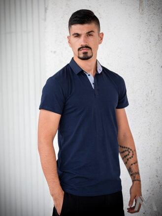 Męskie polo shirt VERSABE z PREMIUM bawełny 04 ciemnoniebieskie VS-PO 1903