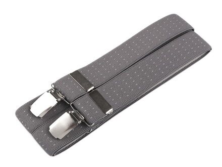 Szelki szerokość 3 cm długość 125 cm 650255 szare w groszki