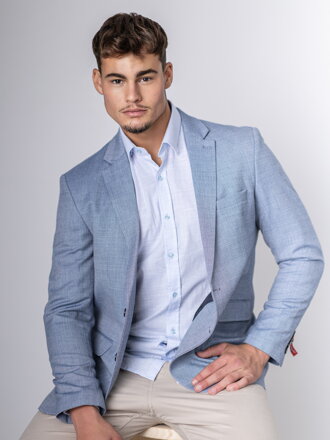 Elegancki męski blazer w kolorze niebieskim