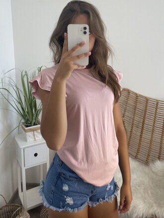 Romantyczna koszulka baby pink