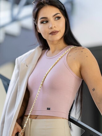 Damski crop top VSB LOLLY powder pink