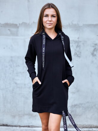 Sukienka z mikiny lub przedłużona bluza VSB SOPHII czarna