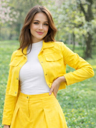 Damskie żółte croptop sako VSB LISA